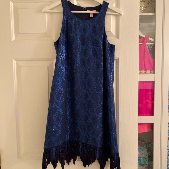 NWT Lilly Pulitzer Marquette Shift Dress Navy XS - Picture 4 of 7